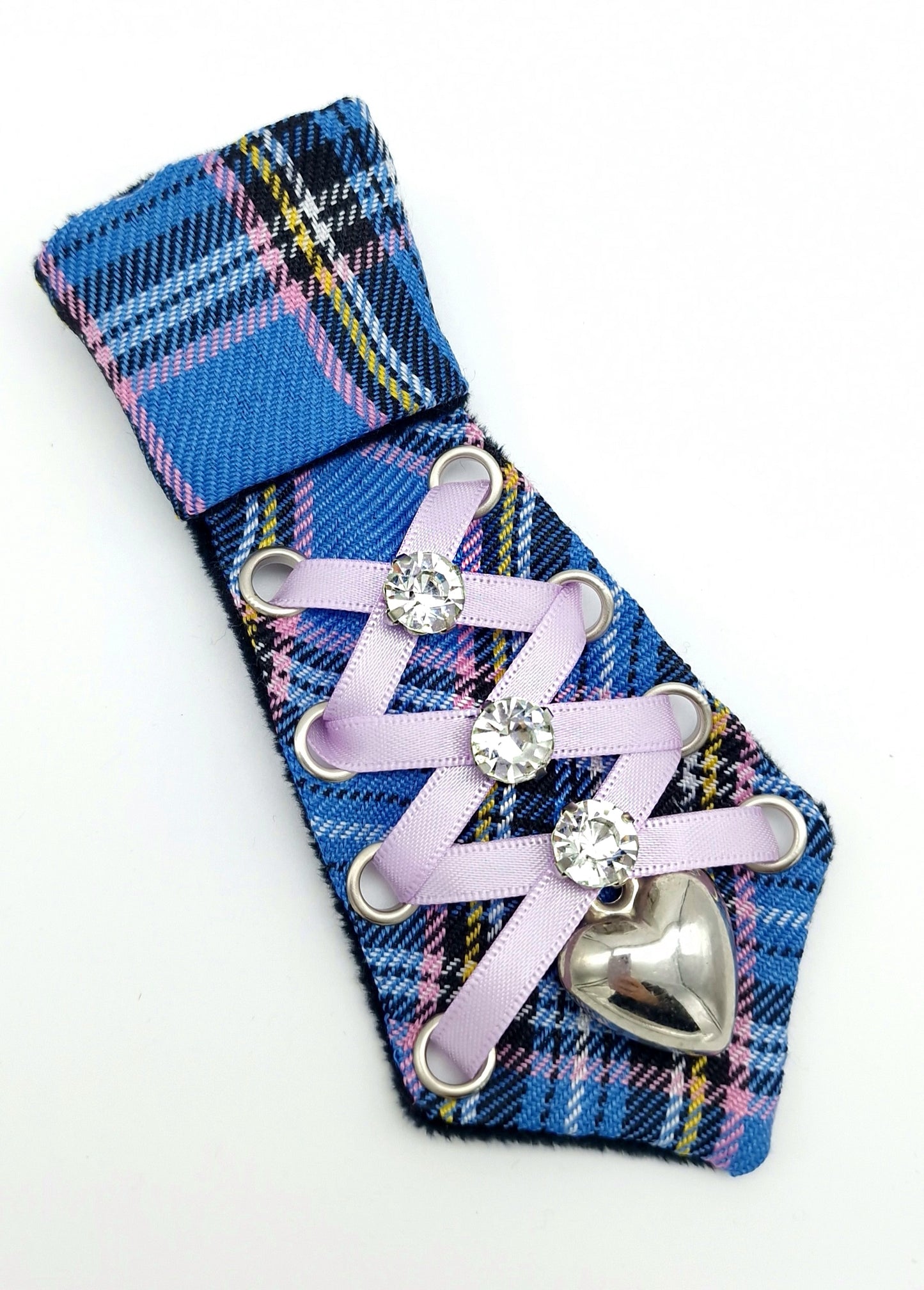 The blue tartan tie and collar - The interchangeable tie system