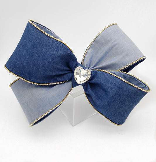 The Fashionista denim bow