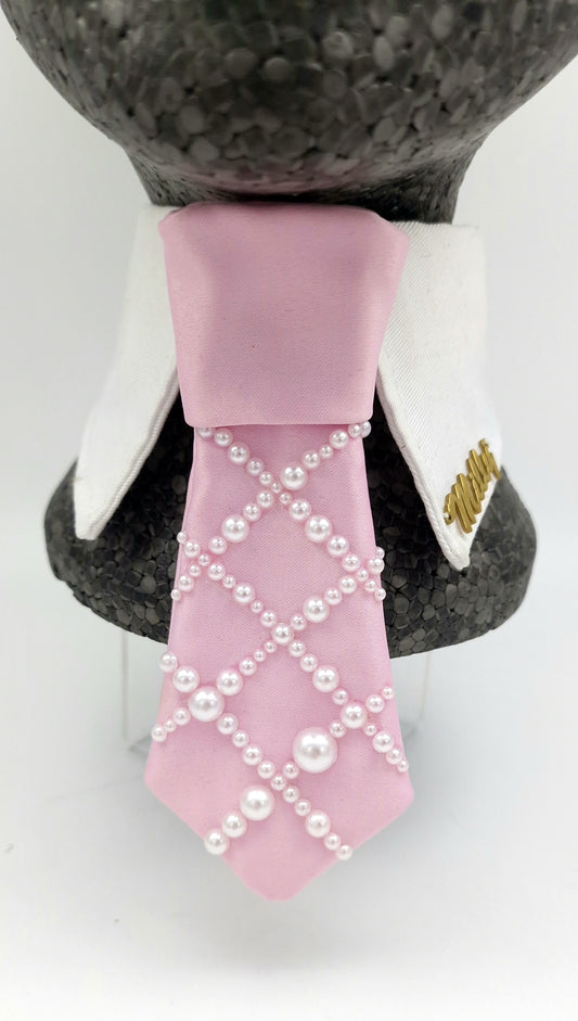 The Milly pearl collar and tie set - The interchangeable tie system