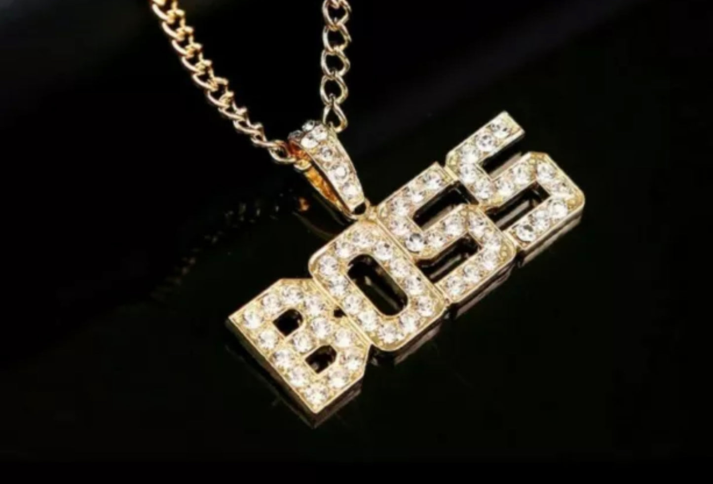Gold Boss chain necklace